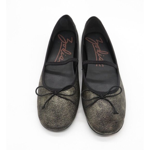 Zodiac Women's Glittery Black Ballet Flats With Bow Detail Size 7.5 New - Picture 2 of 6